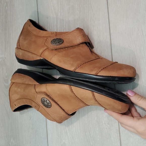 Aetrex Womens Corinne monk strap Leather Mary Jane Ankle Leather shoes sz 11 - Picture 9 of 13